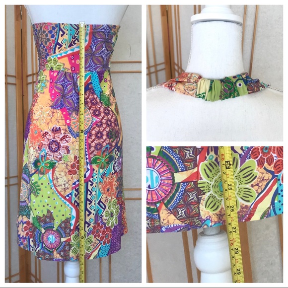 NWOT 💖 Christina Love 💖 Multi-Color Floral Halter Summer Beach Vacation Dress - Picture 4 of 8